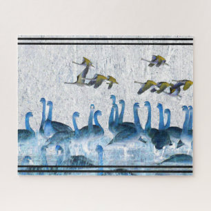 Oiseaux de cygne Lac Faune Animaux Jigsaw Puzzle