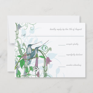 Oiseaux de Humming Whimsical Faire-part de mariage