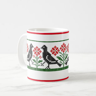 Oiseaux de la Renaissance et fleurs Café Mug