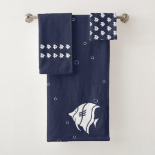 Oiseaux de mer Bleu & blanc décor côtier