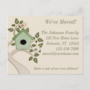 Oiseaux déplaçant le faire-part