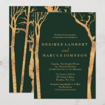 Oiseaux d'or Invitations de mariage