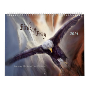 Oiseaux du calendrier 2014 d'art de proie