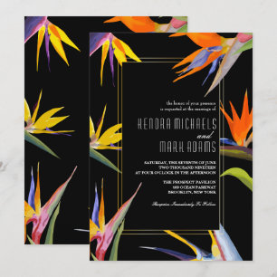 Oiseaux du Paradis, invitations de mariage floral