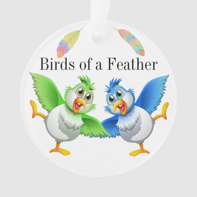 Oiseaux d'un ornement de plumes (devant)