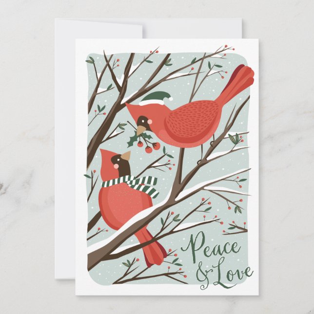 Oiseaux d'une carte de vacances sans photo (Devant)