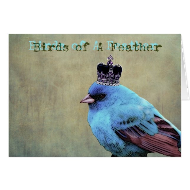 Oiseaux d'une plume, Oiseau avec une couronne (Devant horizontal)