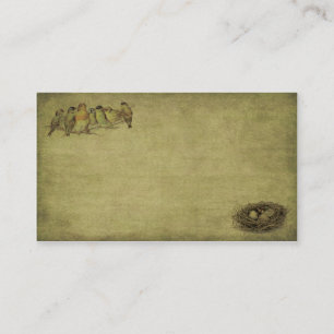 Oiseaux et carte de visite élégants et artistiqu