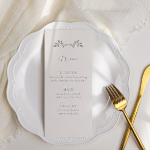 Oiseaux et feuille, menu à thème oiseaux romantiqu