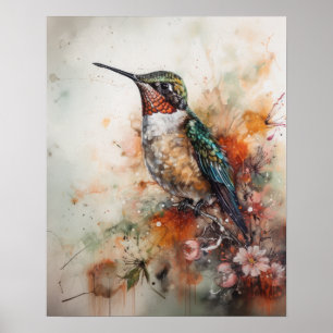 Oiseaux Et Fleurs Oiseaux Imprimer Poster
