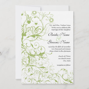 Oiseaux et tourbillons Invitations de mariage #17