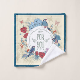 Oiseaux floraux papillon Fleurs hydrangea bluebell