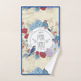 Oiseaux floraux papillon Fleurs hydrangea bluebell