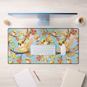 Oiseaux mignons et heureux parmi les fleurs du pri