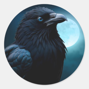 Oiseaux sauvages Lune Crow-Raven Stickers