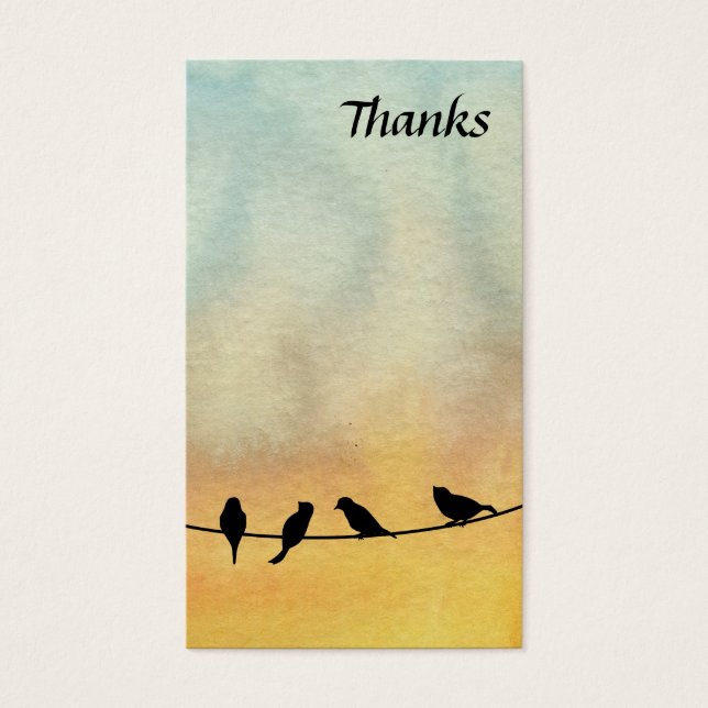 Oiseaux sur fil (Devant)