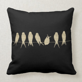 Oiseaux sur un coussin de fil