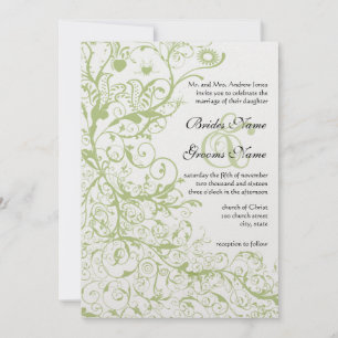 Oiseaux tourbillonnent #27 Faire-part de mariage V