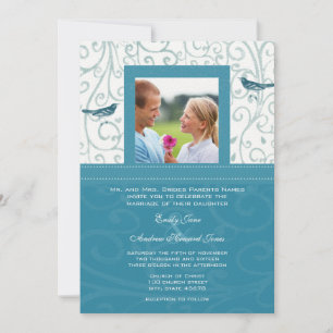 Oiseaux vintages Faire-part de mariage des tourbil