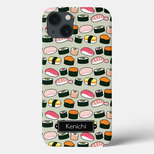 Oishii Sushi Fun Illustrations Pattern Case-Mate iPhone Hülle (Rückseite)