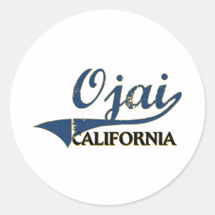 Ojai Kalifornien Stadt-Klassiker Runder Aufkleber