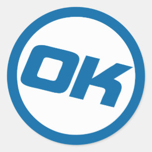 OK-Aufkleber Runder Aufkleber