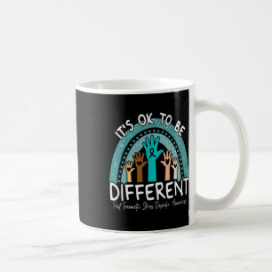 Ok be Different Rainbow Aquamarin Ribbon Warrior P Kaffeetasse