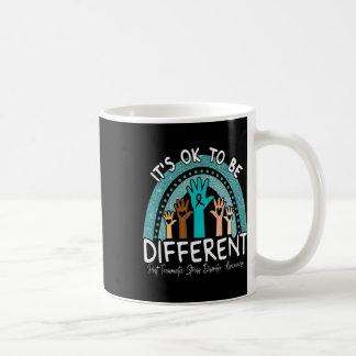 Ok be Different Rainbow Aquamarin Ribbon Warrior P Kaffeetasse