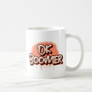 Ok Boomer in roter Graffiti Kaffeetasse