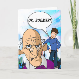 OK Boomer Old Man Birthday Card Karte