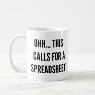 Ok, das erfordert einen Spreadsheet, lustigen Schl Kaffeetasse