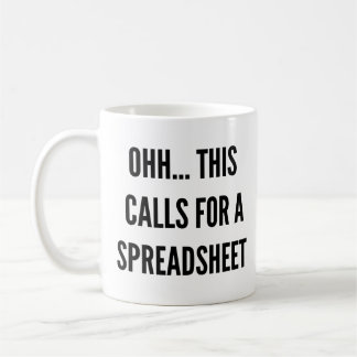 Ok, das erfordert einen Spreadsheet, lustigen Schl Kaffeetasse