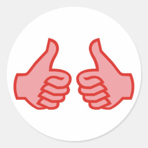OK Daumen hoch thumbs up Runder Aufkleber