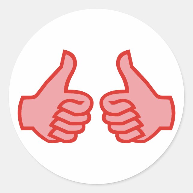 OK Daumen hoch thumbs up Runder Aufkleber (Vorderseite)