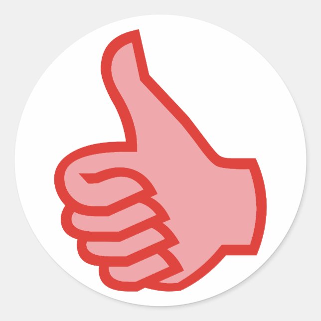 OK Daumen hoch thumbs up Runder Aufkleber (Vorderseite)