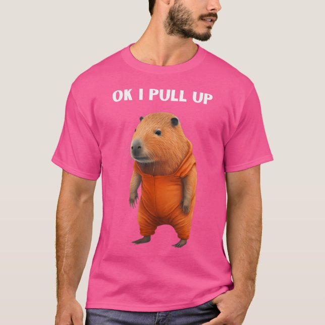 Ok I pull up Funny Capybara T-Shirt (Vorderseite)