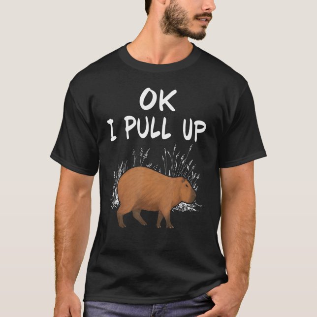 OK I zieht Capybara hoch 1 T-Shirt (Vorderseite)