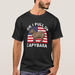 Ok, ich ziehe Capybara in die amerikanische Flagge T-Shirt