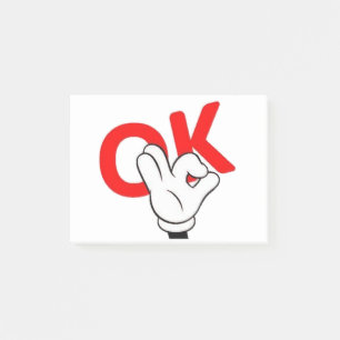 ok man ja arbeitet lustig post-it klebezettel