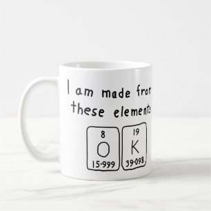Ok Periodische Tasse von Tabellenwörtern