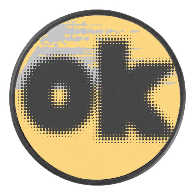 OK Vibes - Simple & Bold" Eishockey Puck (Vorderseite)