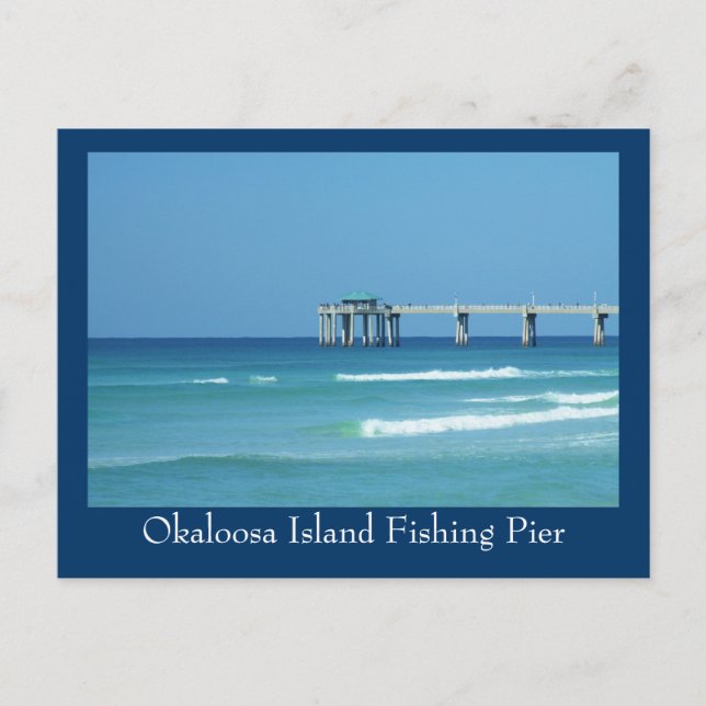 Okaloosa Insel Angelrute Postkarte (Vorderseite)