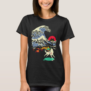 Okami Amaterasu Sun God Wolf The Great Wave Video T-Shirt