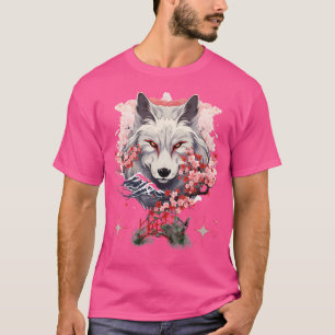 Okami Wolf Japanischer Anime Kawaii Blossom Cherry T-Shirt
