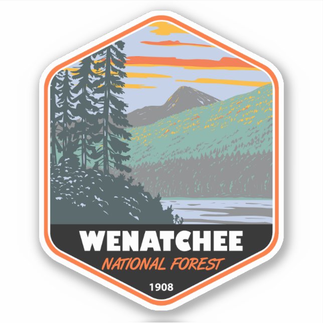 Okanogan Wenatchee National Forest Washington Aufkleber (Vorderseite)