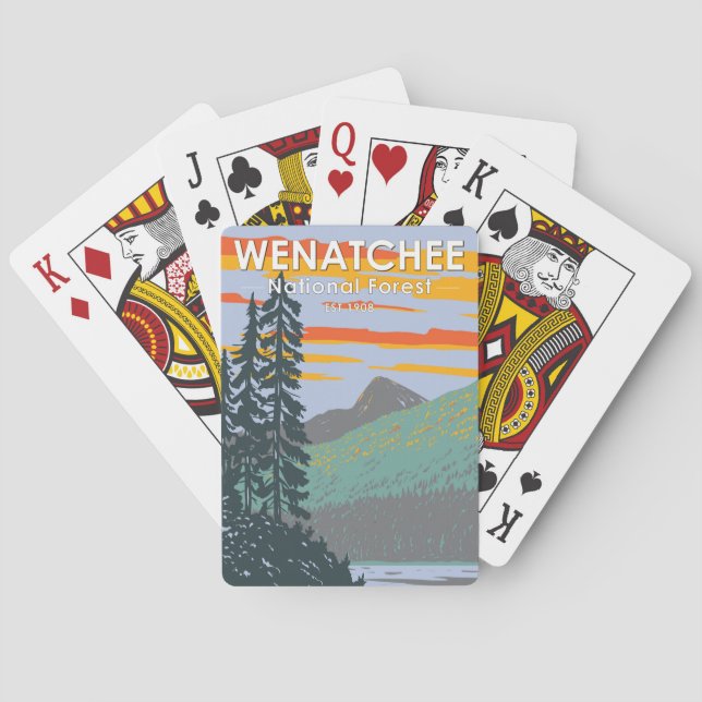 Okanogan Wenatchee National Forest Washington Spielkarten (Rückseite)
