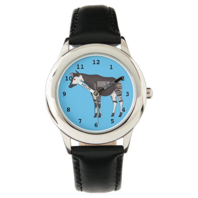 Okapi cartoon Illustration Armbanduhr (Vorderseite)