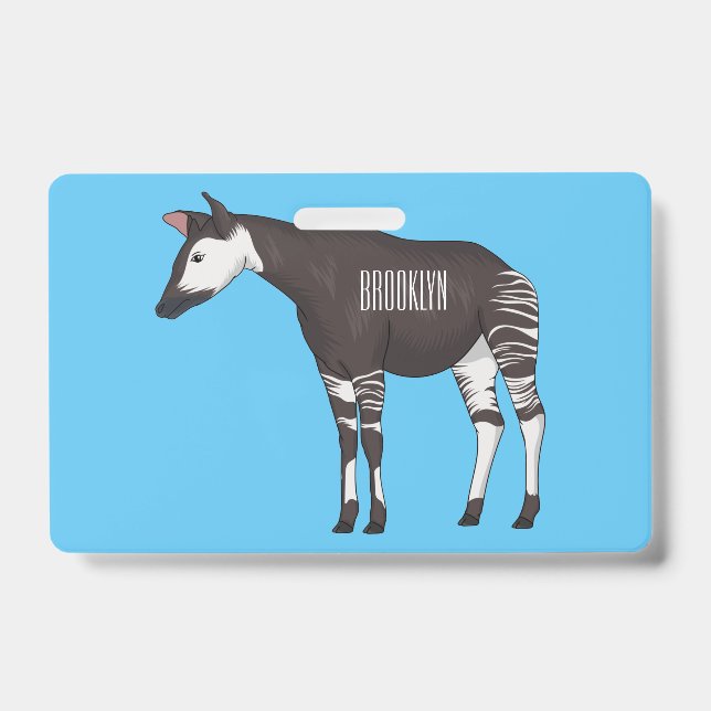 Okapi cartoon Illustration Ausweis (Vorderseite)