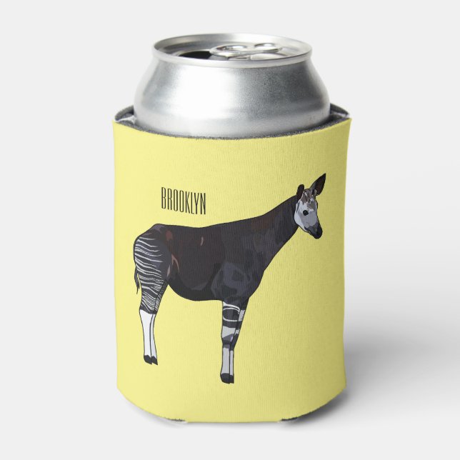 Okapi cartoon Illustration Dosenkühler (Kanne Vorderseite)