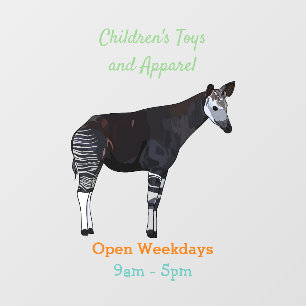 Okapi cartoon Illustration Fensteraufkleber
